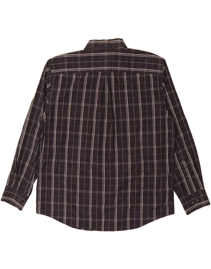 DOCKERS Mens Shirt Size 17 1/2 XL Black Check Cotton Vintage Dockers and Second-Hand Dockers from Messina Hembry 