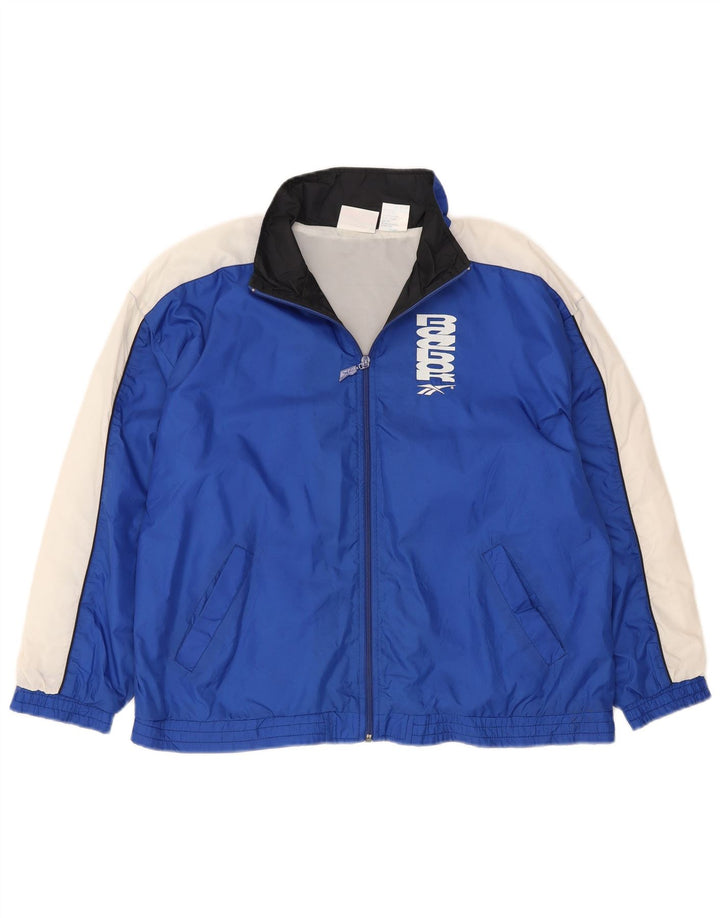 Reebok Grafisk træningsdragt topjakke til kvinder UK 18 XL marineblå nylon