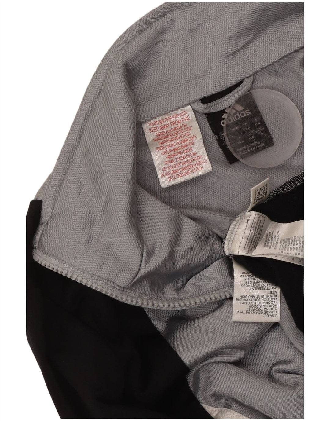 ADIDAS Træningsdragt til drenge Topjakke 13-14 år Grå Colourblock Polyester