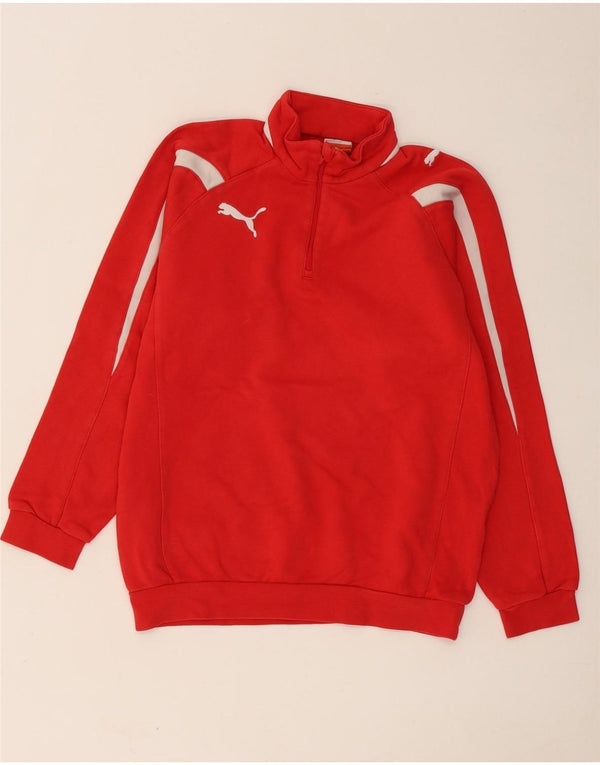 Puma Sweatshirt med lynlås til drenge 13-14 år Rød Colourblock Bomuld