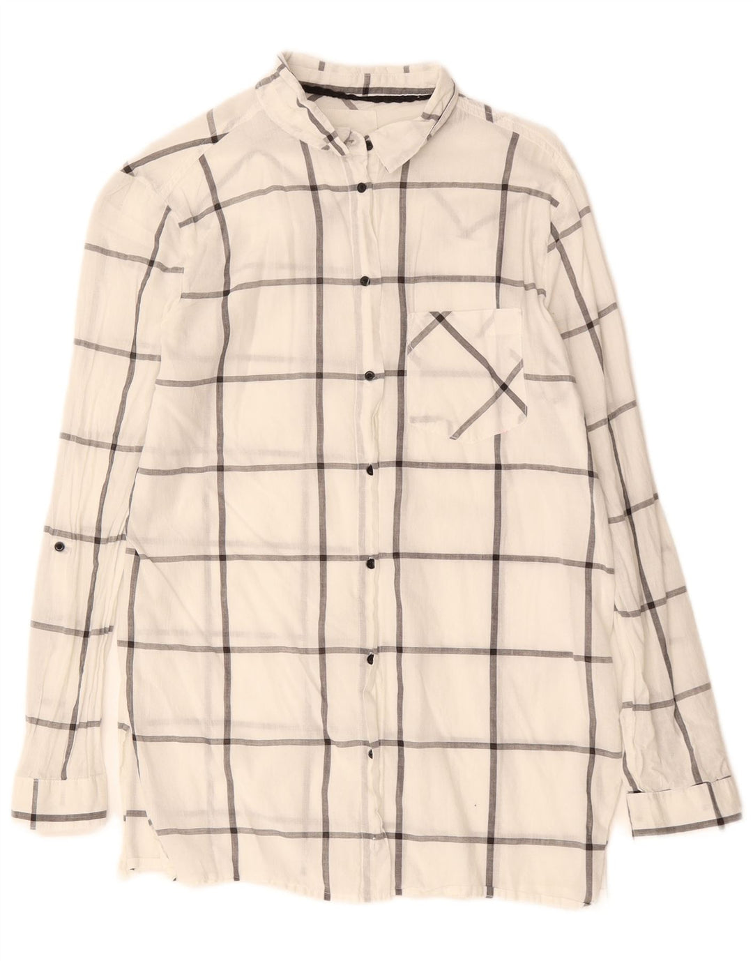 Brugi Dameskjorte UK 14 Medium White Ternet Bomuld