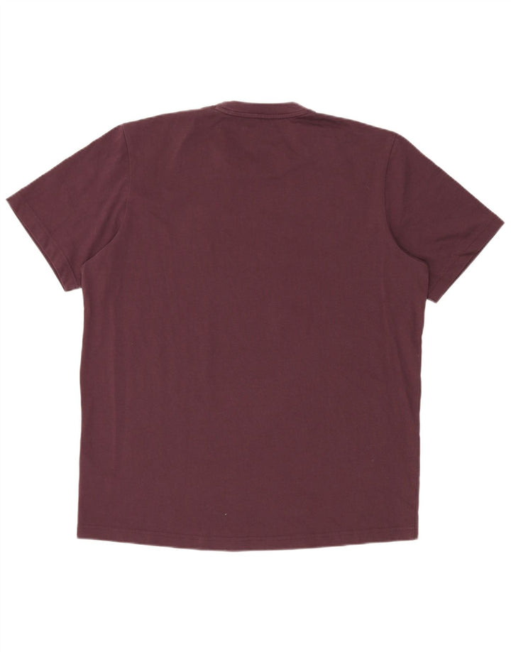 Adidas Herre grafisk T-shirt Top Medium Bourgogne bomuld
