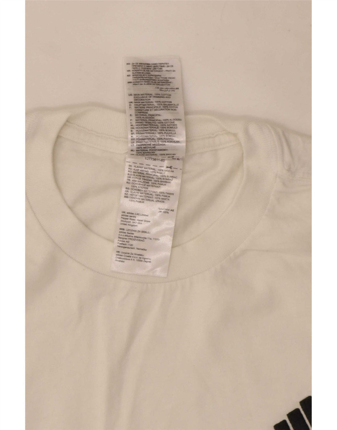 Adidas Herre T-Shirt Top Medium Hvid Bomuld