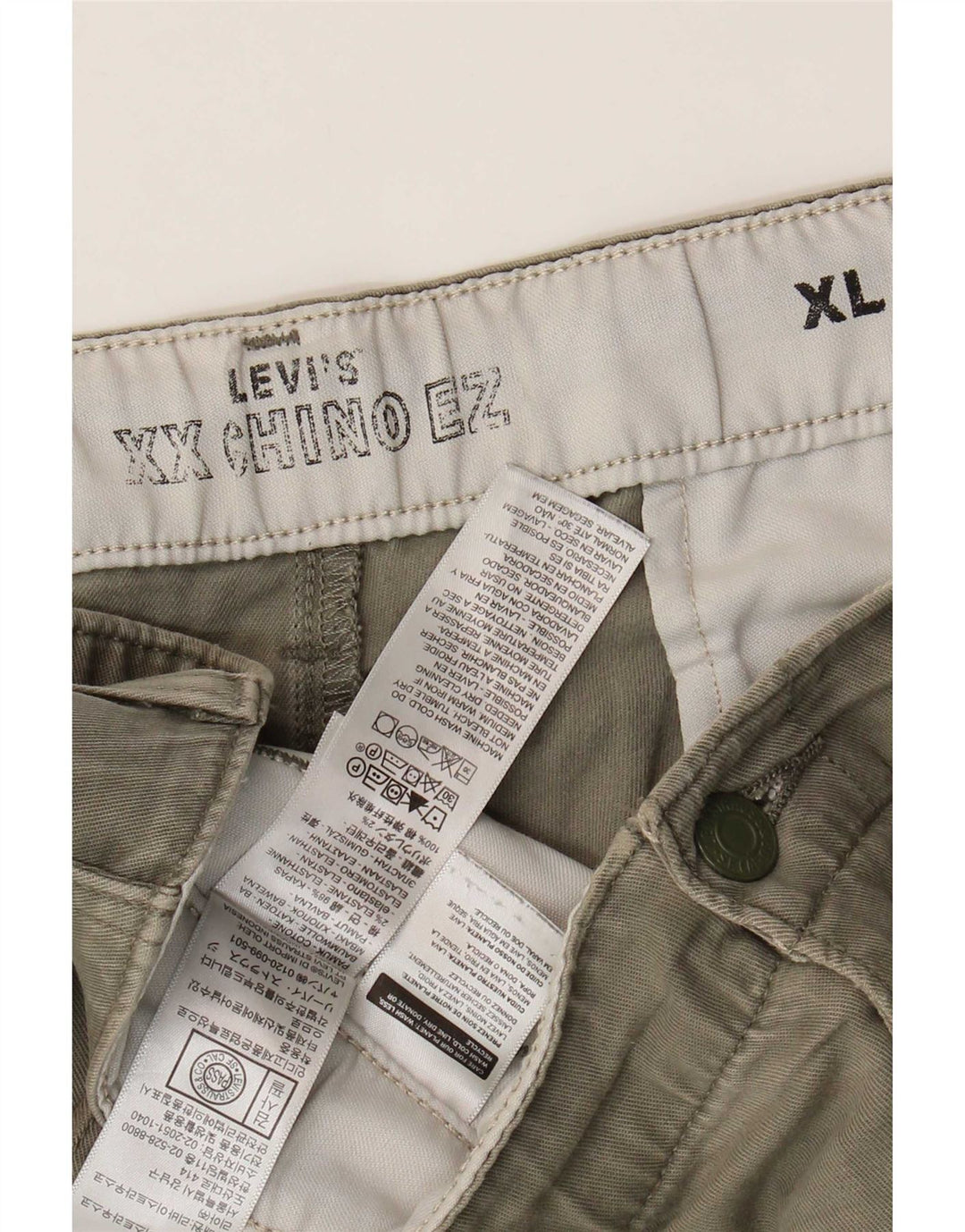 Levi's Herre Chino Shorts XL W40 Khaki Bomuld