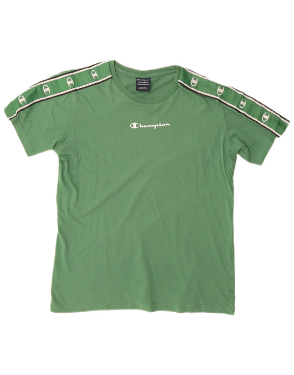 Champion Boys Grafisk T-Shirt Top 13-14 år XL Grøn