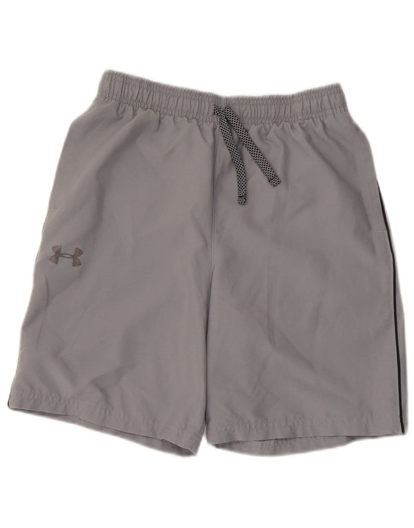 Under Armour Boys Heat Gear Grafiske sportsshorts 11-12 år Large Grå