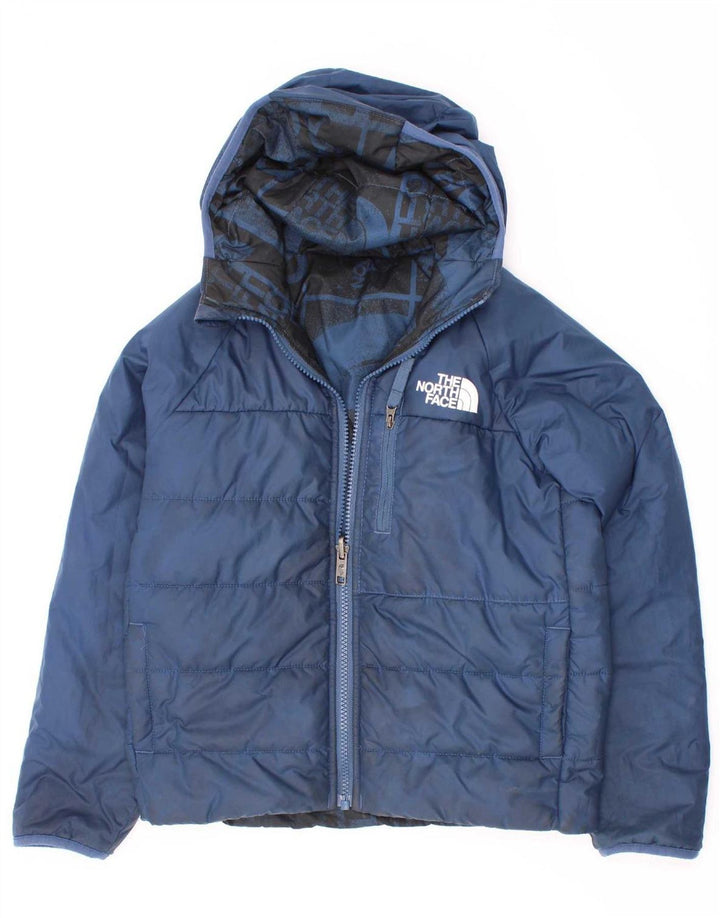 The North Face Boys grafisk vendbar polstret jakke 7-8 år lille blå