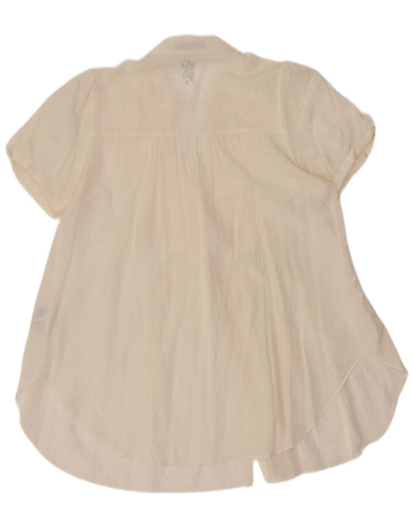 Guess By Marciano Kortærmet skjortebluse til kvinder IT 44 Medium Off White