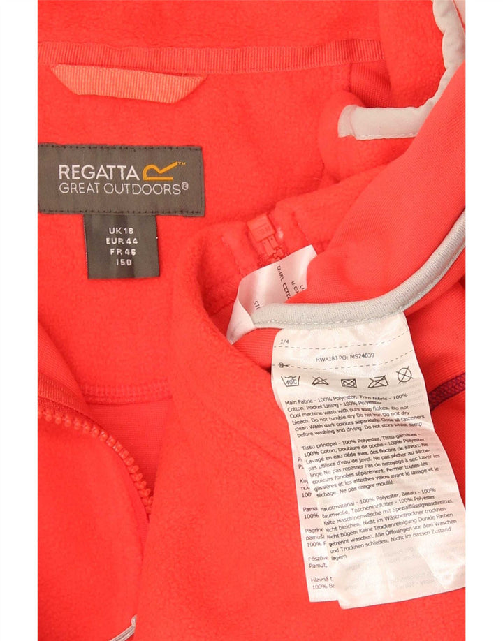 Regatta dame fleece træningsdragt topjakke UK 18 XL rød polyester