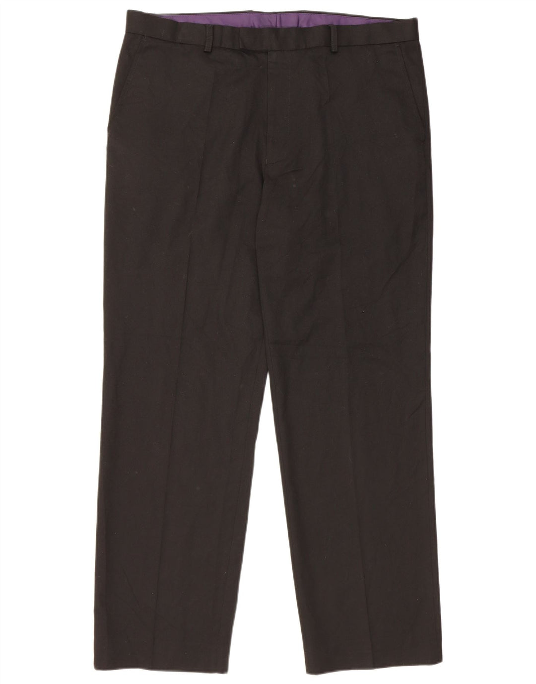 Marks & Spencer Herre Regular Fit Suit Bukser W38 L31 Sort Polyester