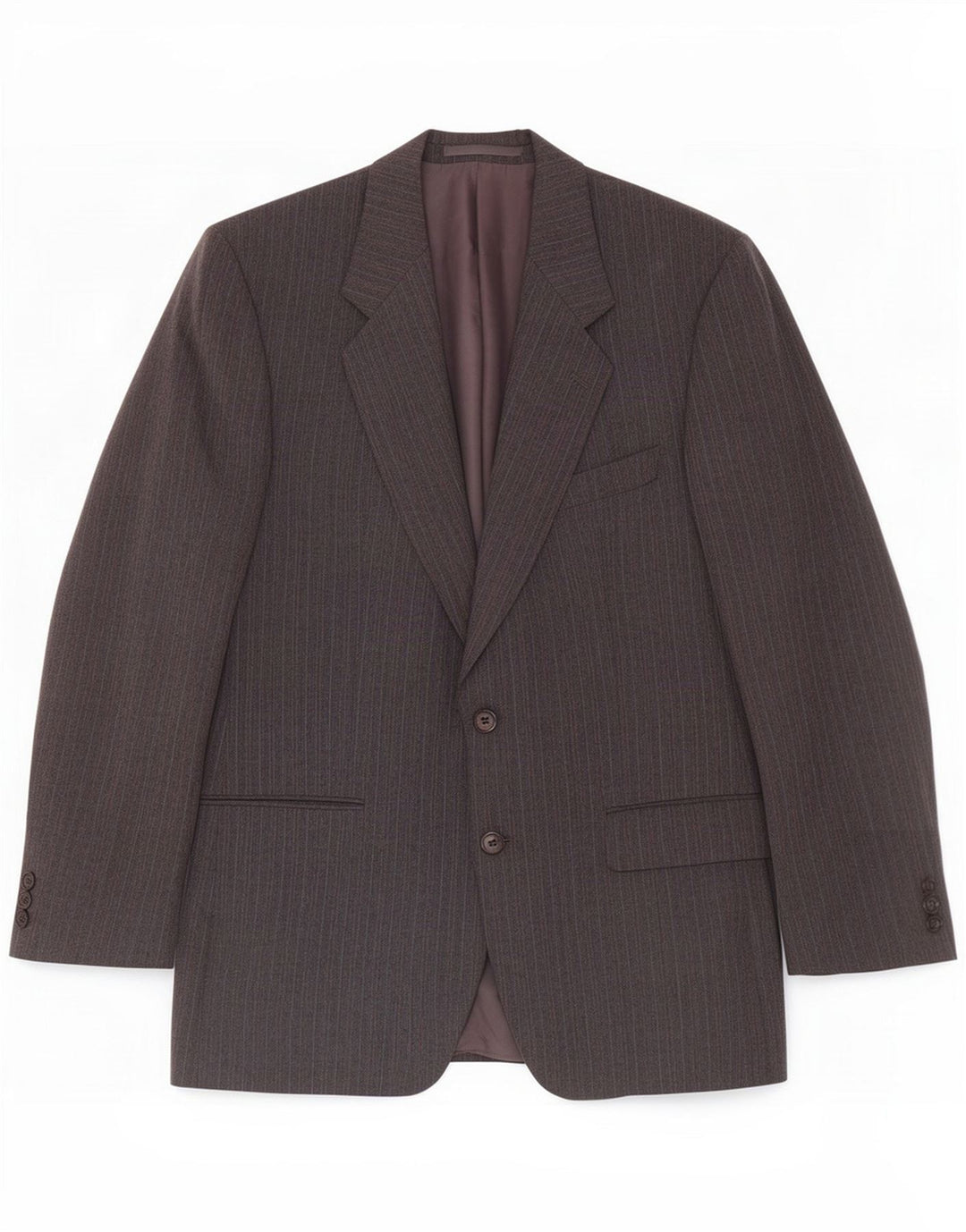 St Michael Herre 2-knaps blazerjakke UK 40 Large Grey Pinstripe Polyester