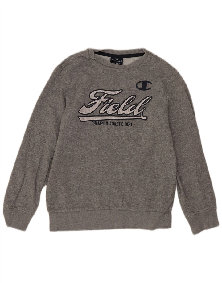 Champion Boys Sweatshirt Jumper 9-10 år Medium Grey Flecked Sports