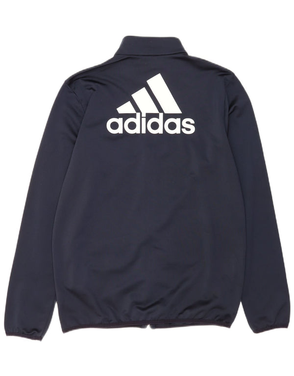 Adidas drenge grafisk træningsdragt topjakke 15-16 år marineblå polyester