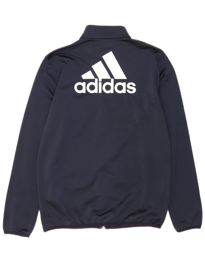 Adidas drenge grafisk træningsdragt topjakke 15-16 år marineblå polyester