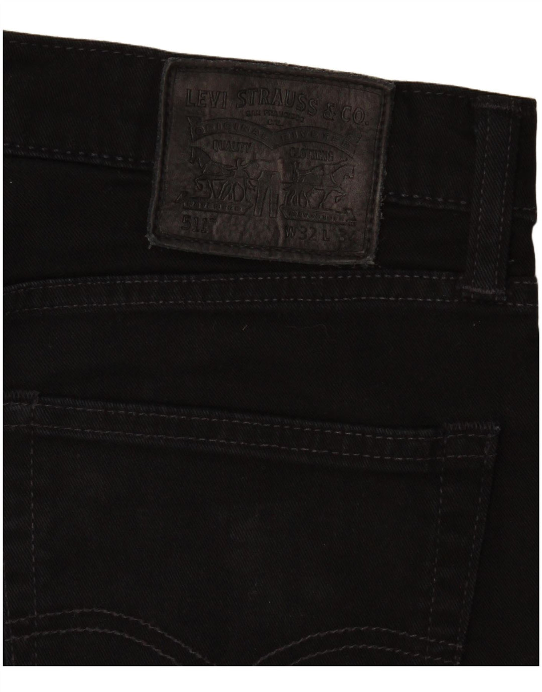 Levi's Herre 511 Slim Jeans W32 L30 Sort Bomuld