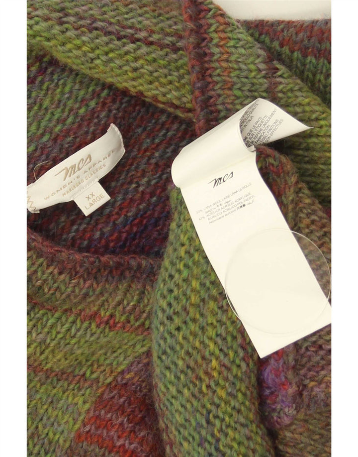 Marlboro Classics Dame Cardigan Sweater UK 20 2XL Flerfarvet Stribet
