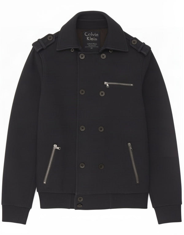 Calvin Klein Herre Dobbeltradet Military Jacket UK 36 Small Navy Blue