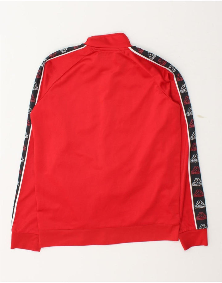 KAPPA Boys Graphic Tracksuit Top Jacket 13-14 Years Red Colourblock Vintage Kappa and Second-Hand Kappa from Messina Hembry 