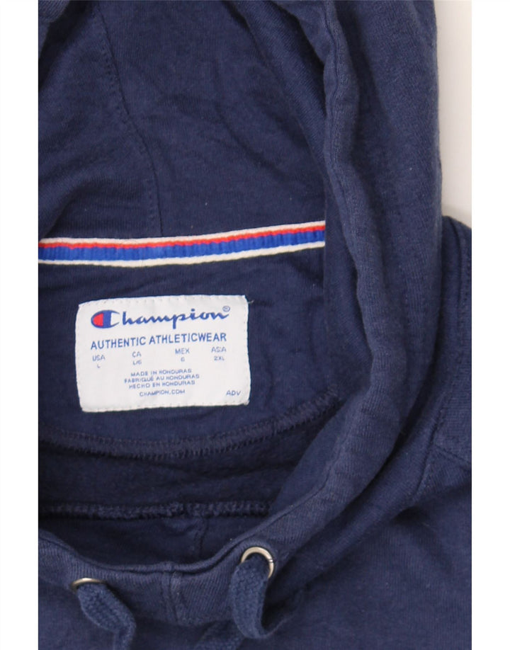 CHAMPION Womens Hoodie Jumper UK 16 Large Navy Blue Polyester Vintage Champion and Second-Hand Champion from Messina Hembry 