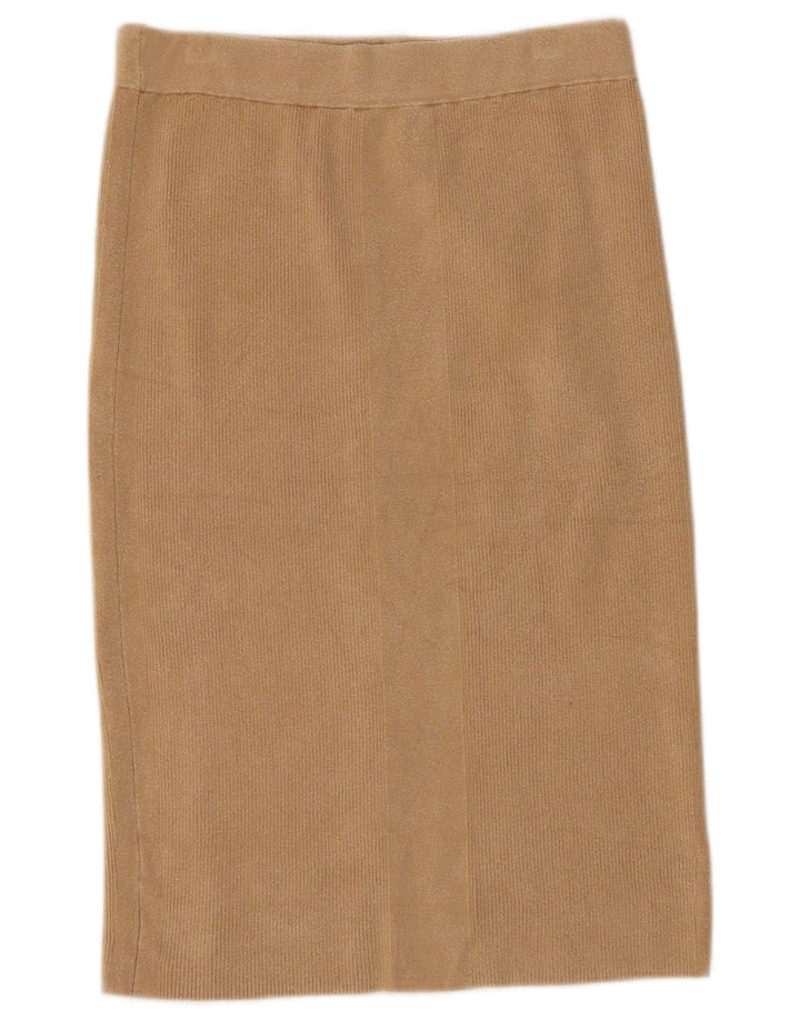 Calvin Klein Jeans Dame Strik Midi Nederdel Medium W28 Beige Lyocell