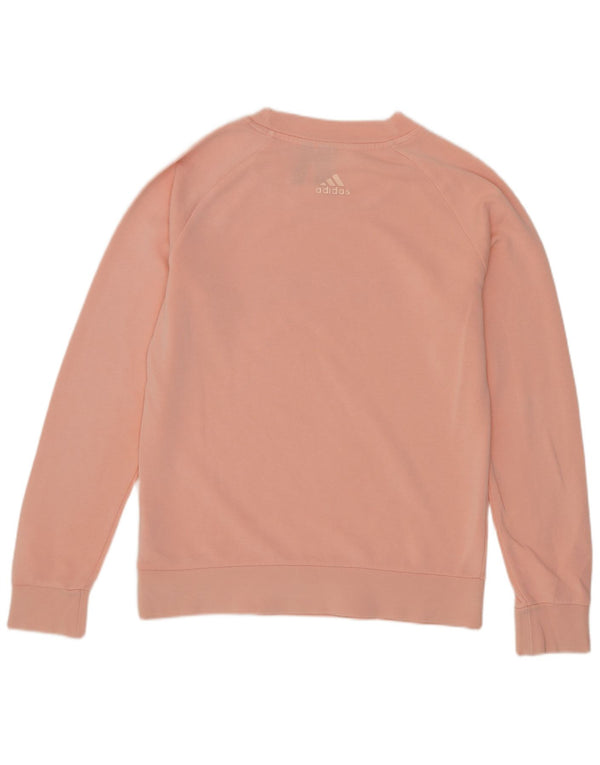 Adidas Graphic Sweatshirt Jumper UK 8/10 Small Pink