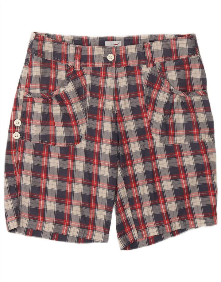 KANGAROOS Womens Casual Shorts UK 10 Small W27 Multicoloured Check Cotton