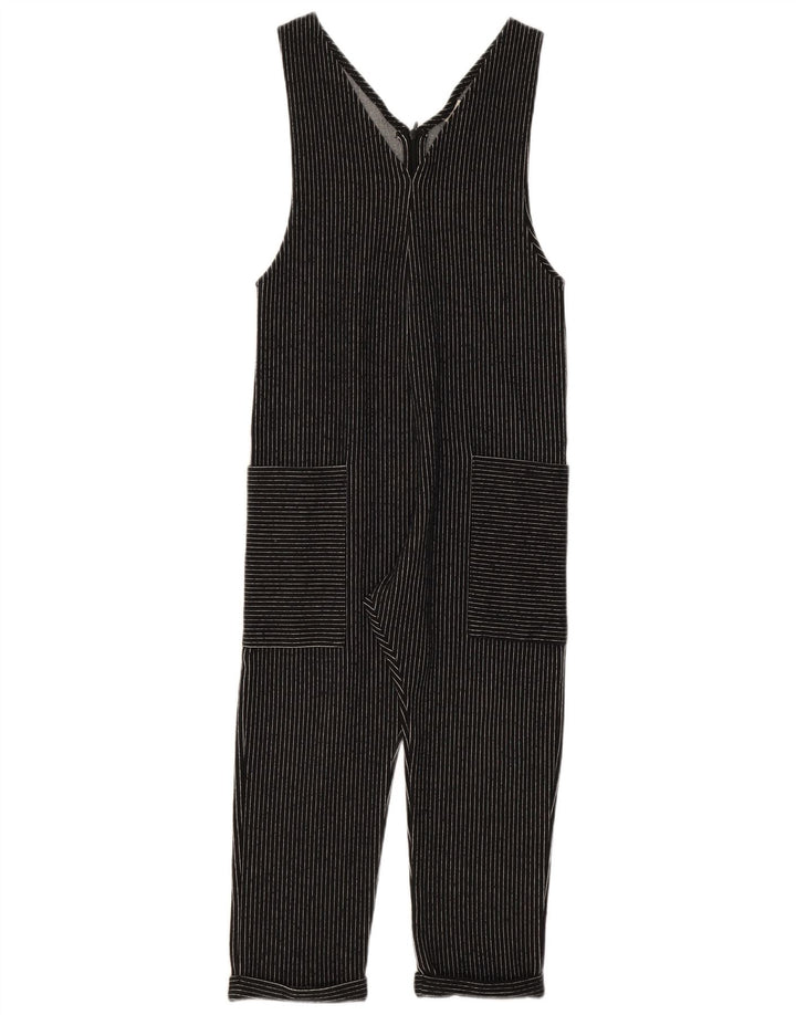 ZARA Girls Sleeveless Jumpsuit 9-10 Years Black Pinstripe Polyester