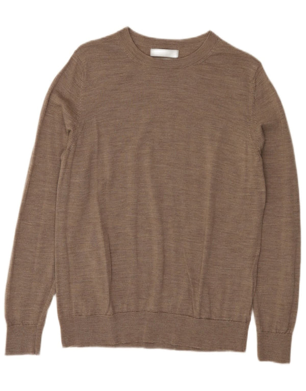 Marks & Spencer Dame Boat Neck Jumper Sweater UK 16 Large Brown Flecked