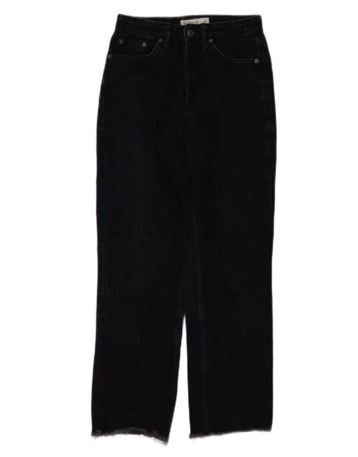 Topshop Dame Straight Jeans W25 L26 Sort Bomuld