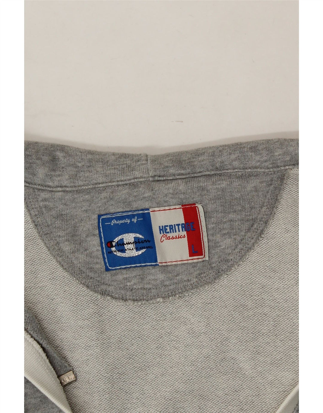 CHAMPION Womens Heritage Classics Hoodie Jumper UK 14 Large Grey Vintage Champion and Second-Hand Champion from Messina Hembry 