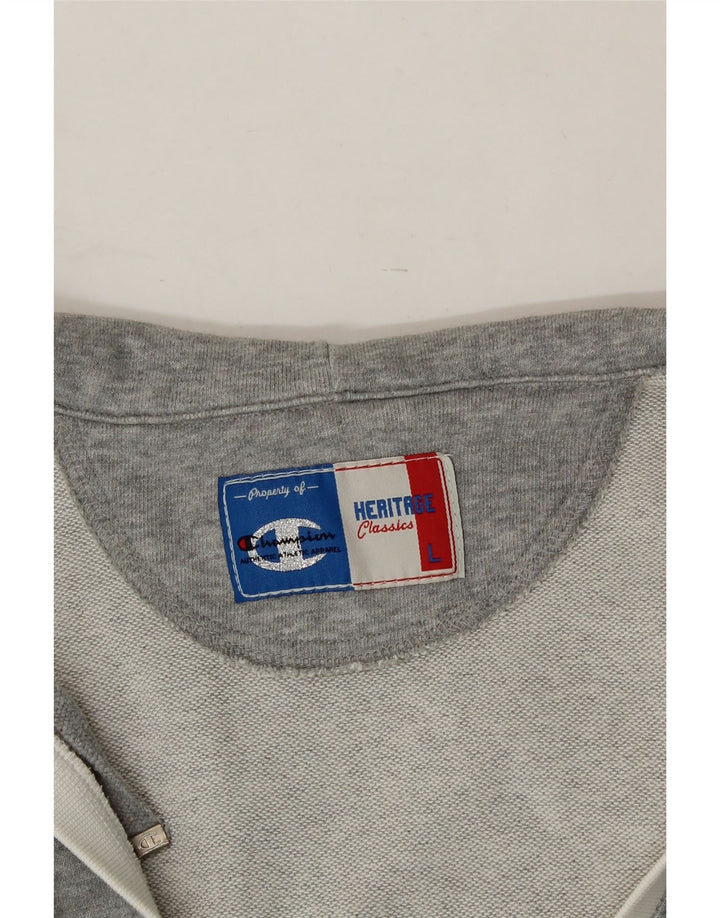 CHAMPION Womens Heritage Classics Hoodie Jumper UK 14 Large Grey Vintage Champion and Second-Hand Champion from Messina Hembry 