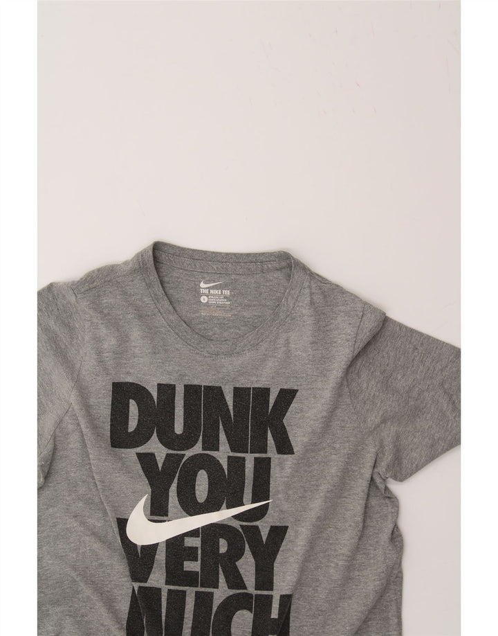 NIKE Boys Graphic T-Shirt Top 12-13 Years Large Grey Vintage Nike and Second-Hand Nike from Messina Hembry 