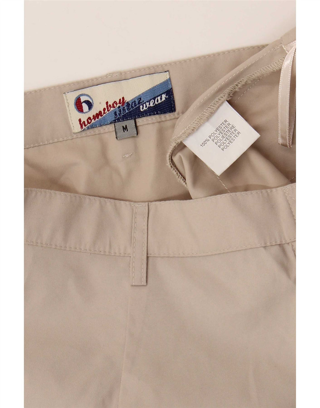 Vintage dame mini nederdel Medium W28 Beige polyester