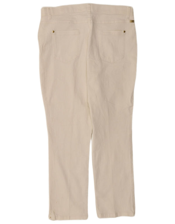 Marks & Spencer koniske fritidsbukser til kvinder UK 14 Large W34 L27 White