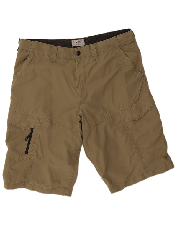 Marks & Spencer Herre Cargo Shorts W34 Large Khaki Bomuld