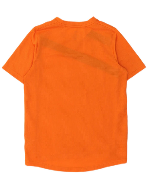 Puma Boys T-Shirt Top 11-12 år Orange Stribet Sports