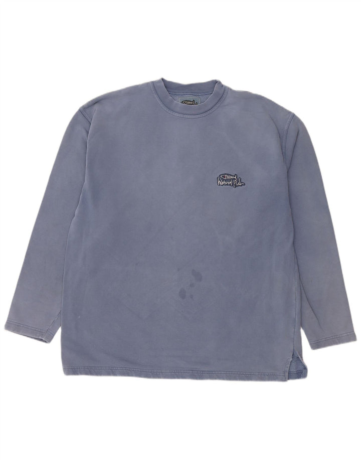 Weird Fish Herre Sweatshirt Jumper XL Blå Bomuld