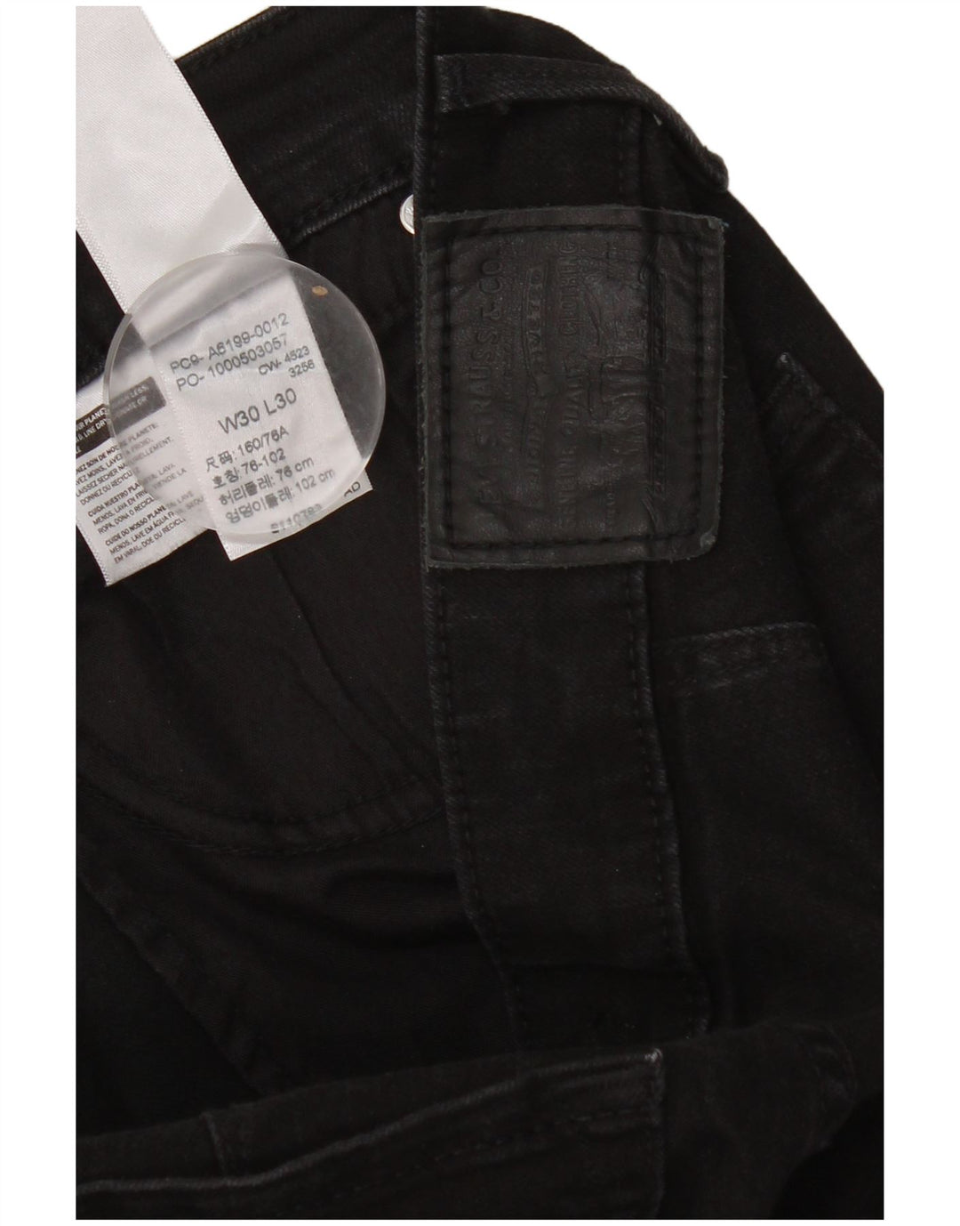 Levi's Dame 712 Slim Jeans W30 L30 Sort Bomuld