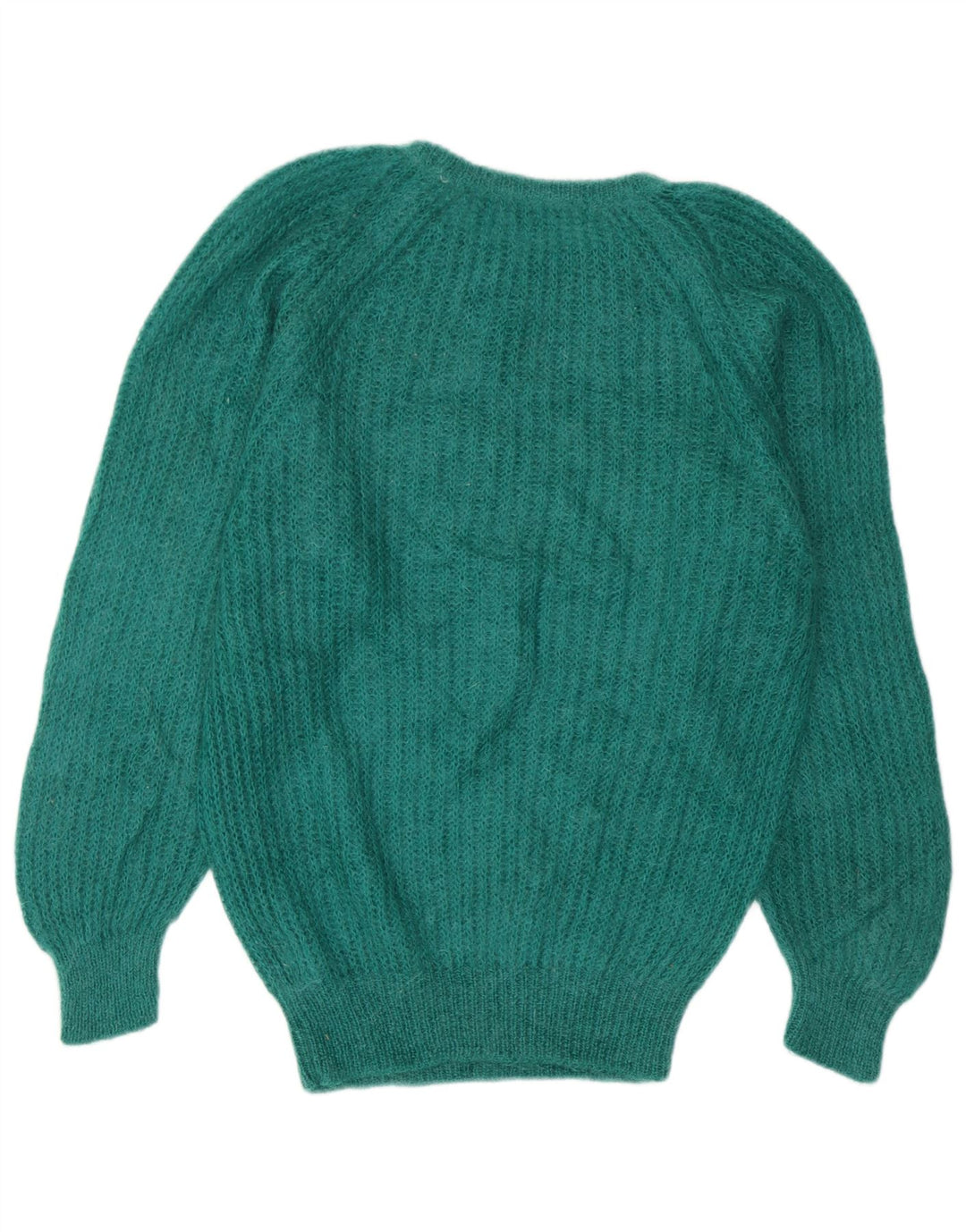 Vintage Dame Boat Neck Jumper Sweater UK 14 Medium Blue