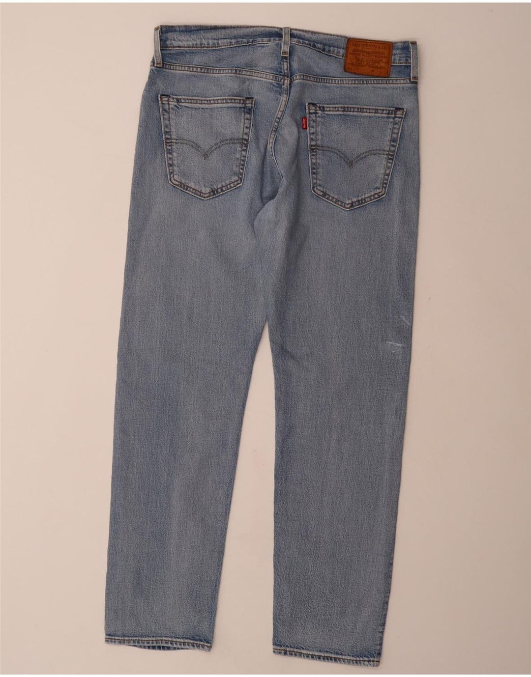 LEVI'S Herre 501 Straight Jeans W34 L32 Blå Bomuld