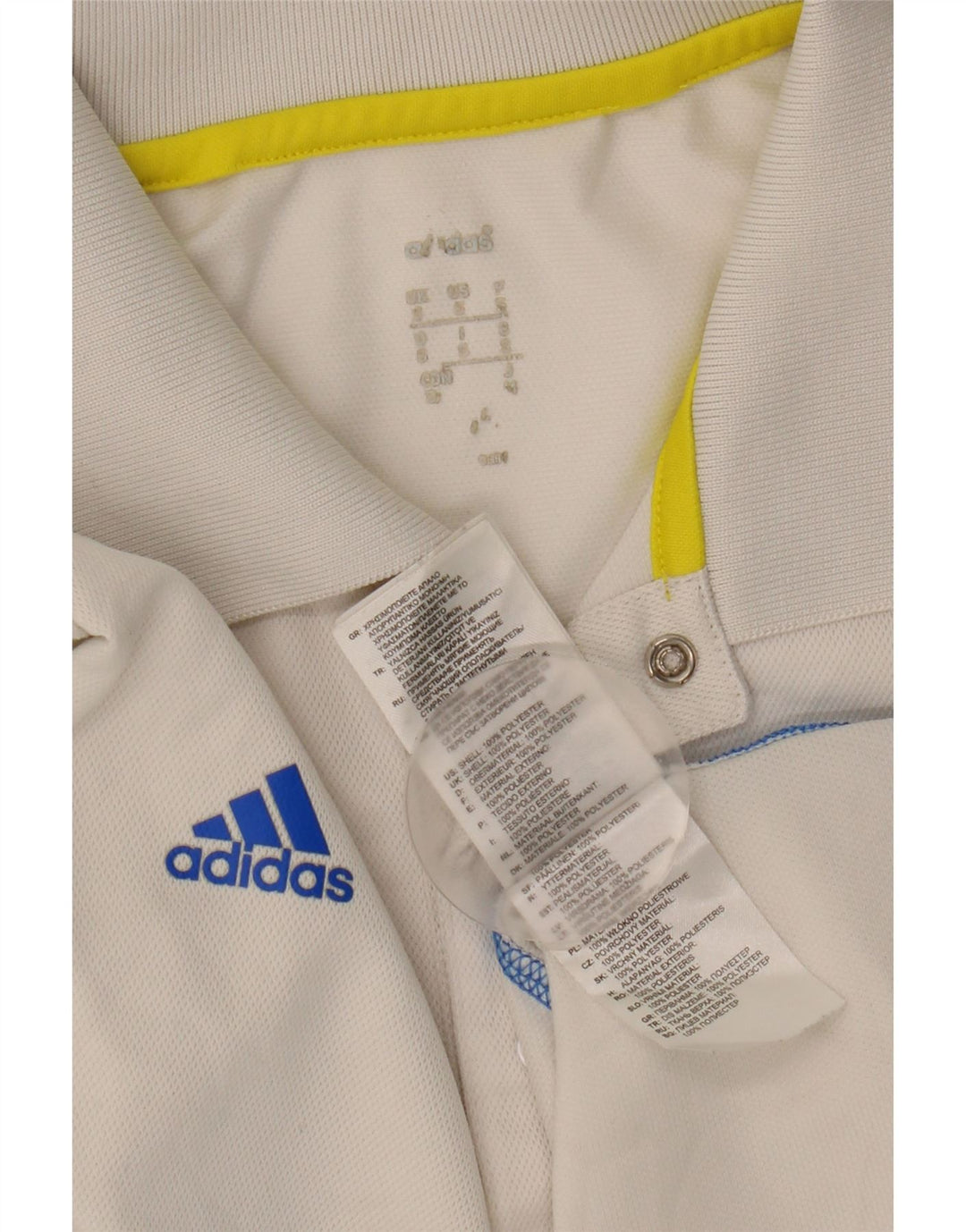 ADIDAS Herre Climalite Polo Shirt Lille hvid polyester