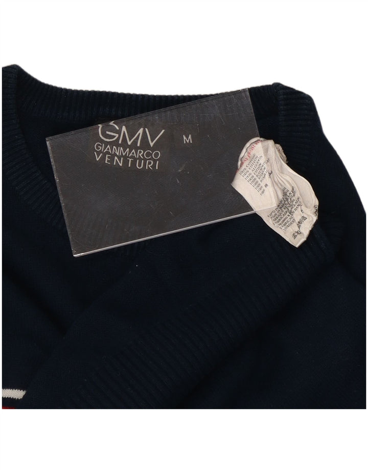 GIAN MARCO VENTURI sweater med rund hals til kvinder UK 14 Medium Marineblå