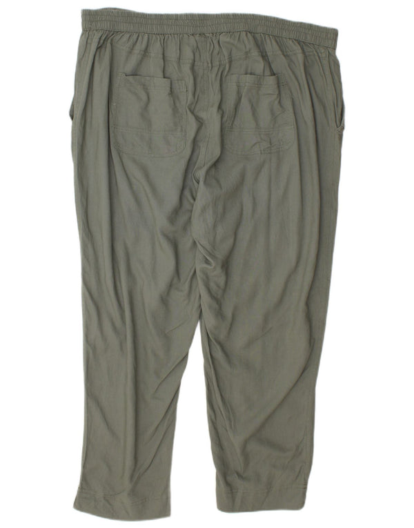 Marks & Spencer Dame Autograph Tapered Trousers UK 18 XL W36 L27 Grøn