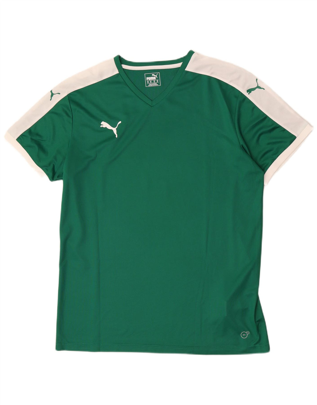Puma Herre T-Shirt Top XL Grøn Colourblock Polyester