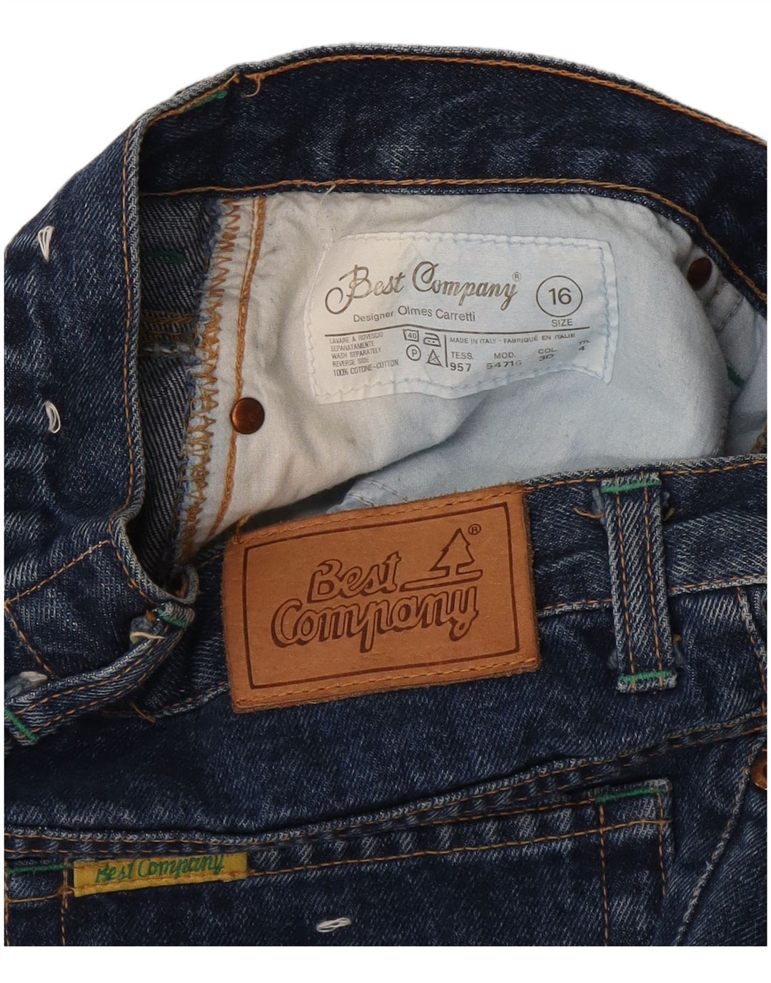 BEDSTE FIRMA Pige-tilspidsede jeans 15-16 år W30 L32 Marineblå Bomuld