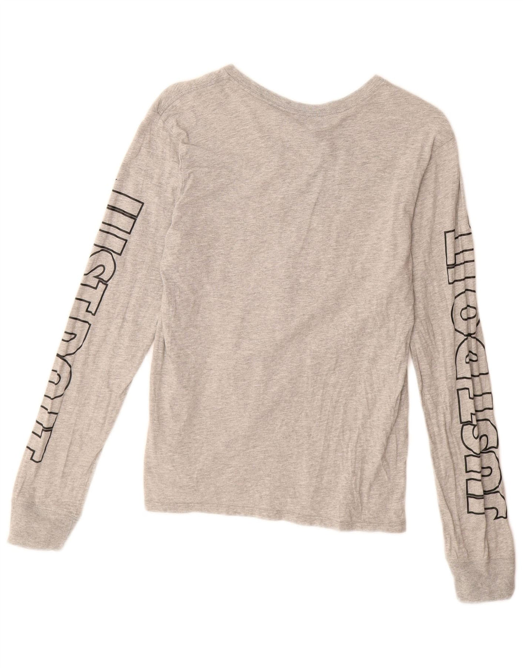 Nike Dame Athletic Cut Grafisk Top Langærmet UK 10 Small Grå Flecked