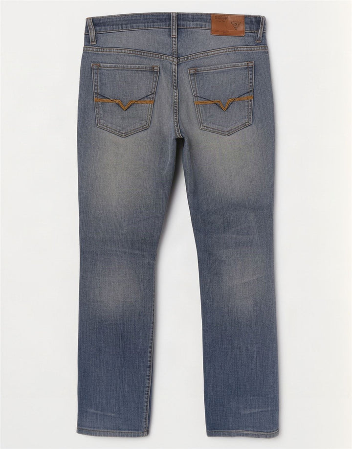 Guess Straight Jeans til mænd W32 L29 blå bomuld