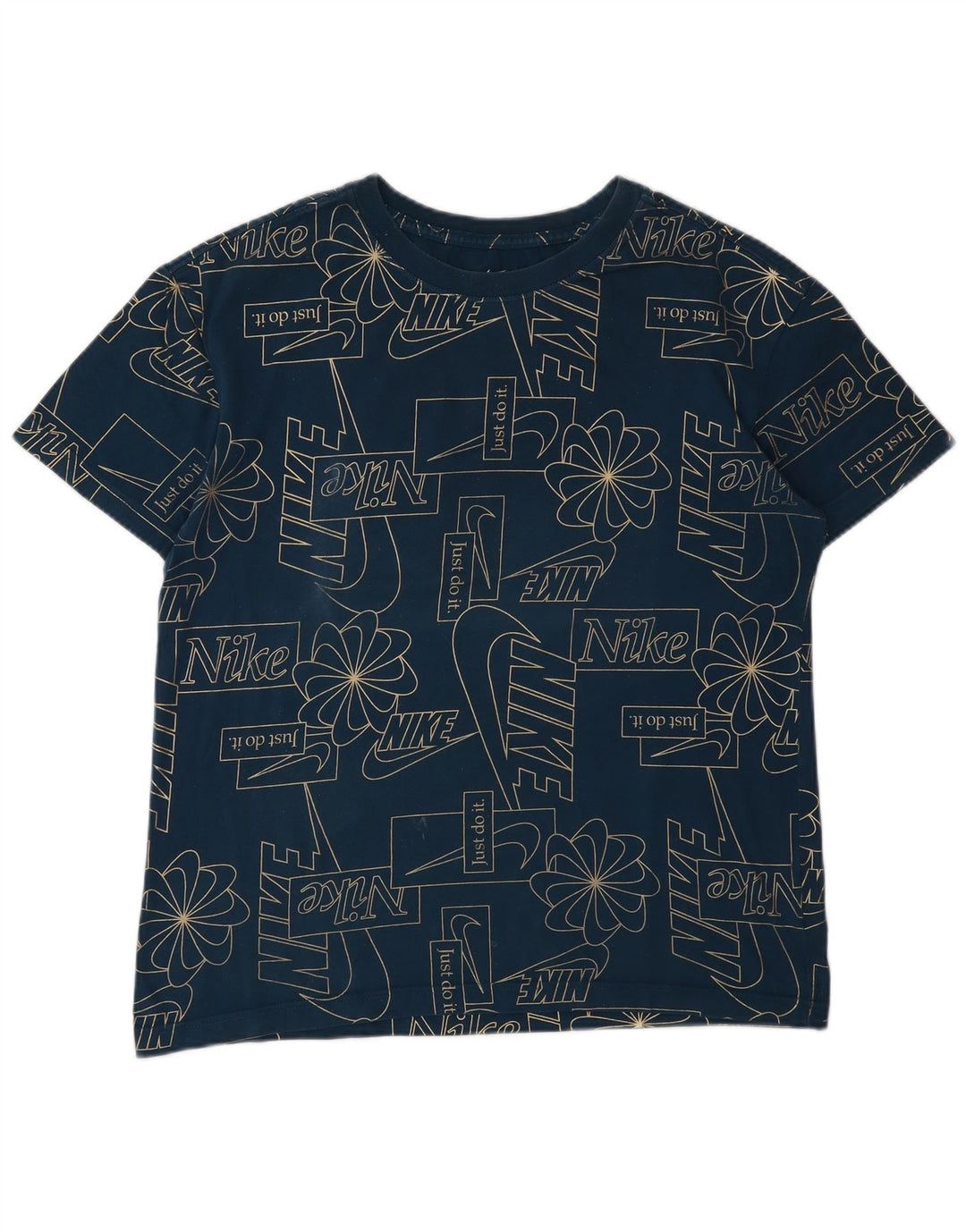 Nike grafisk T-shirt top til mænd, lille marineblå bomuld