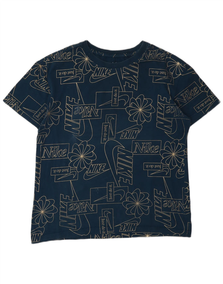 Nike grafisk T-shirt top til mænd, lille marineblå bomuld