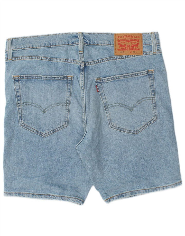 LEVI'S Mens 412 Denim Shorts W36 Large  Blue Cotton